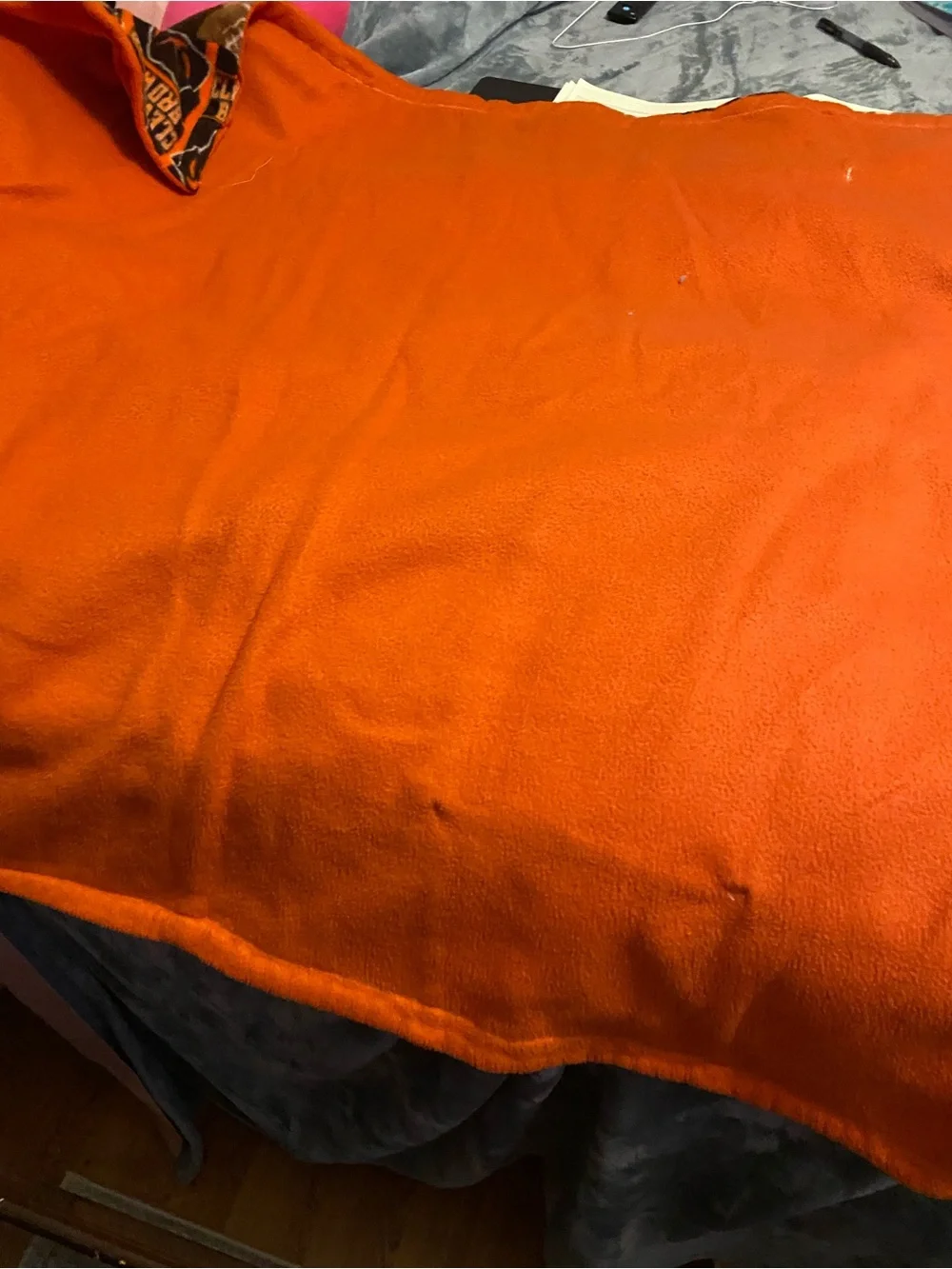 Cleveland Browns Patchwork Fleece Throw Blanket - Orange & Brown